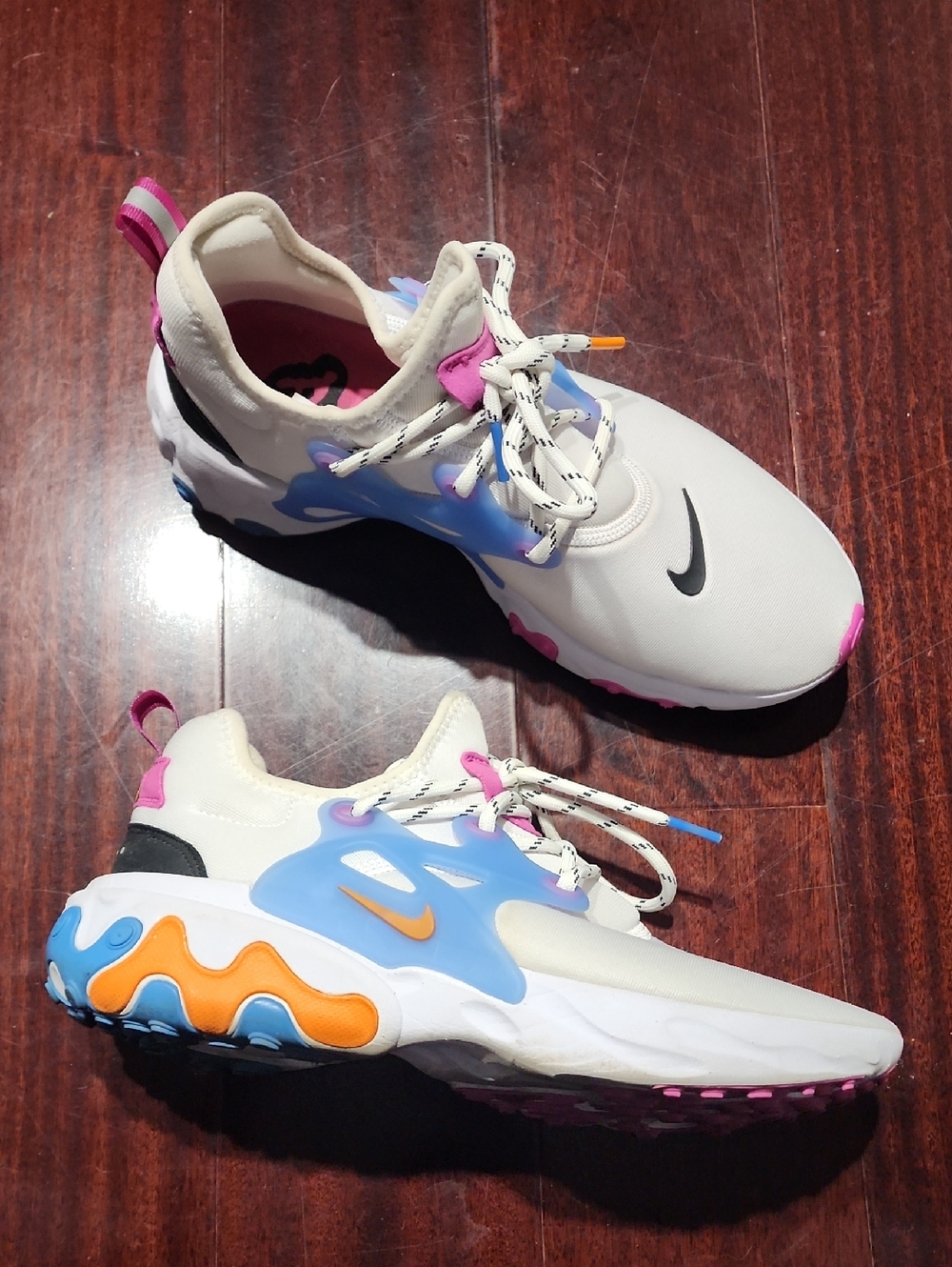 Nike React Presto White Active Fuchsia Men  Sz 8.5